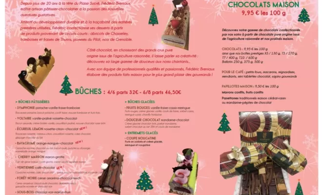 le plaisir sucré présente la carte des desserts de fin d'année, Lyon 9, Le Plaisir Sucré