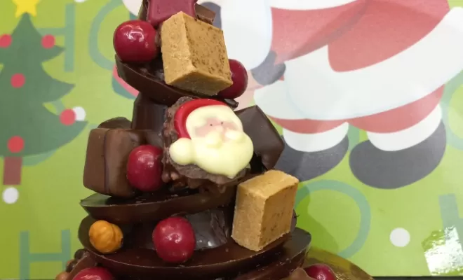 Pour les fêtes de fin d'année votre chocolatier le plaisir sucré vous propose le sapin gourmand, Lyon 9, Le Plaisir Sucré