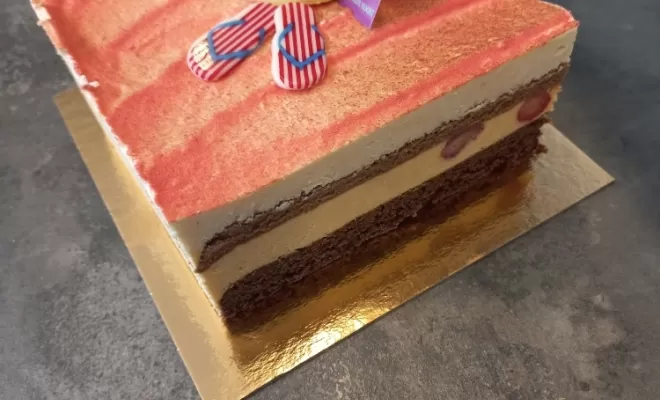 la pâtisserie le plaisir sucré Lyon 9 un dessert original POINTE A PITRE mousse coco bavaroise passion fraises des bois et moelleux chocolatgourmandise